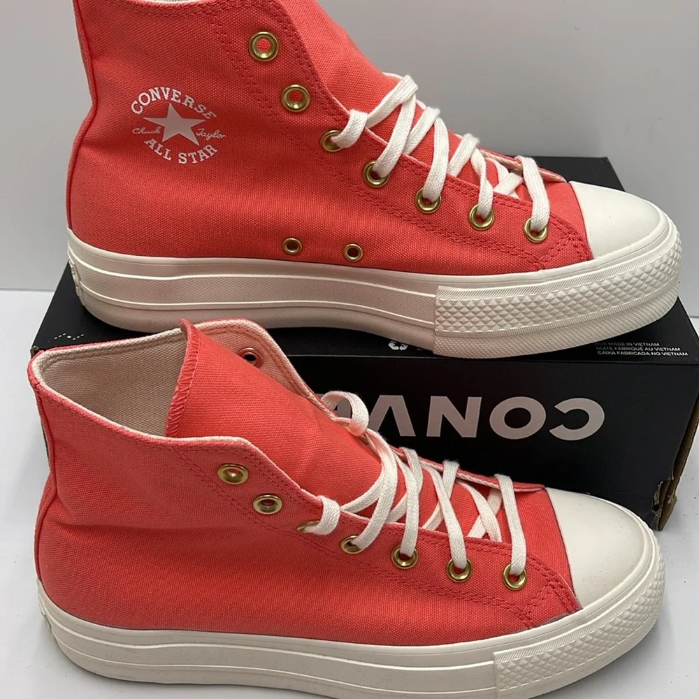 Converse WMNS CTAS LIFT HI WATERMELON SLUSHY/EGRET WHITE A09914F Platforms Snkrs